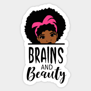 Brains and Beauty Sticker